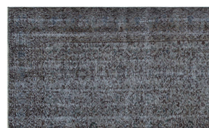 Gray Over Dyed Vintage Rug 5'8'' x 9'5'' ft 173 x 287 cm