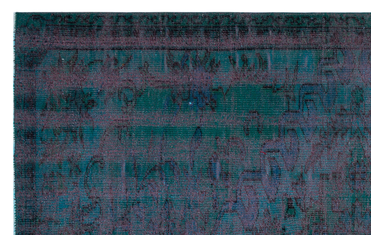 Blue Over Dyed Vintage Rug 5&#39;9&#39;&#39; x 8&#39;10&#39;&#39; ft 176 x 270 cm
