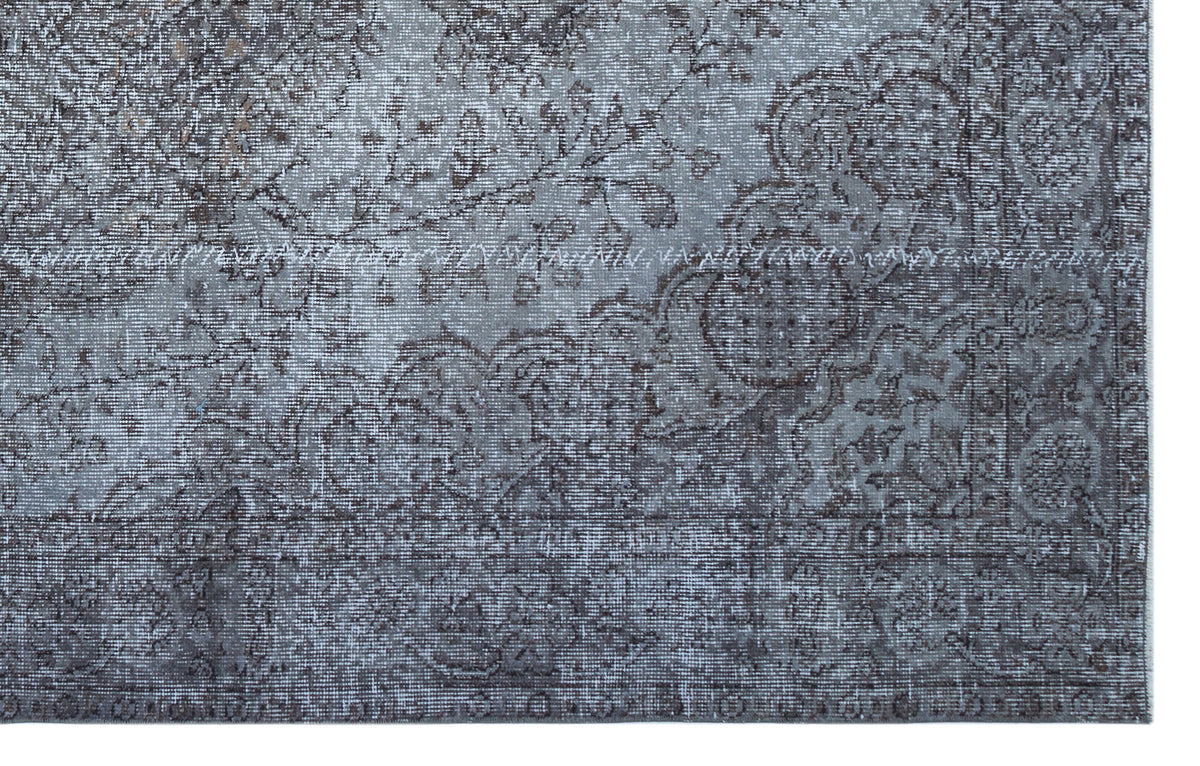 Blue Over Dyed Vintage Rug 5&#39;8&#39;&#39; x 8&#39;11&#39;&#39; ft 172 x 272 cm