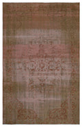 Brown Over Dyed Vintage Rug 5'3'' x 8'1'' ft 161 x 247 cm