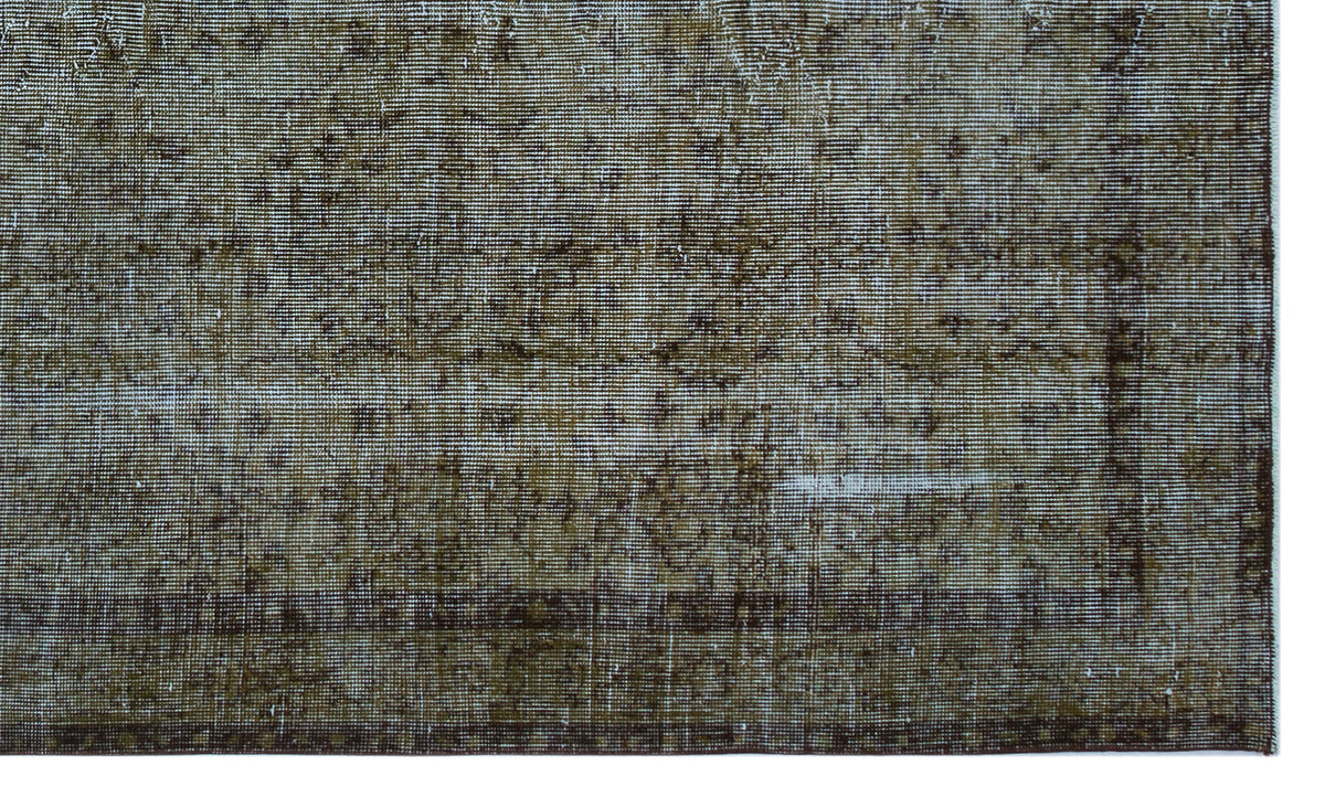 Brown Over Dyed Vintage Rug 5&#39;1&#39;&#39; x 8&#39;9&#39;&#39; ft 156 x 266 cm