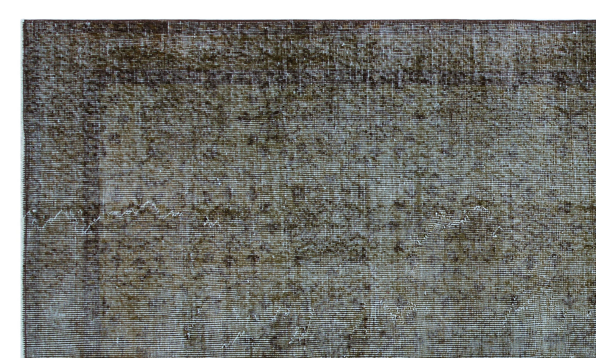 Brown Over Dyed Vintage Rug 5&#39;1&#39;&#39; x 8&#39;9&#39;&#39; ft 156 x 266 cm