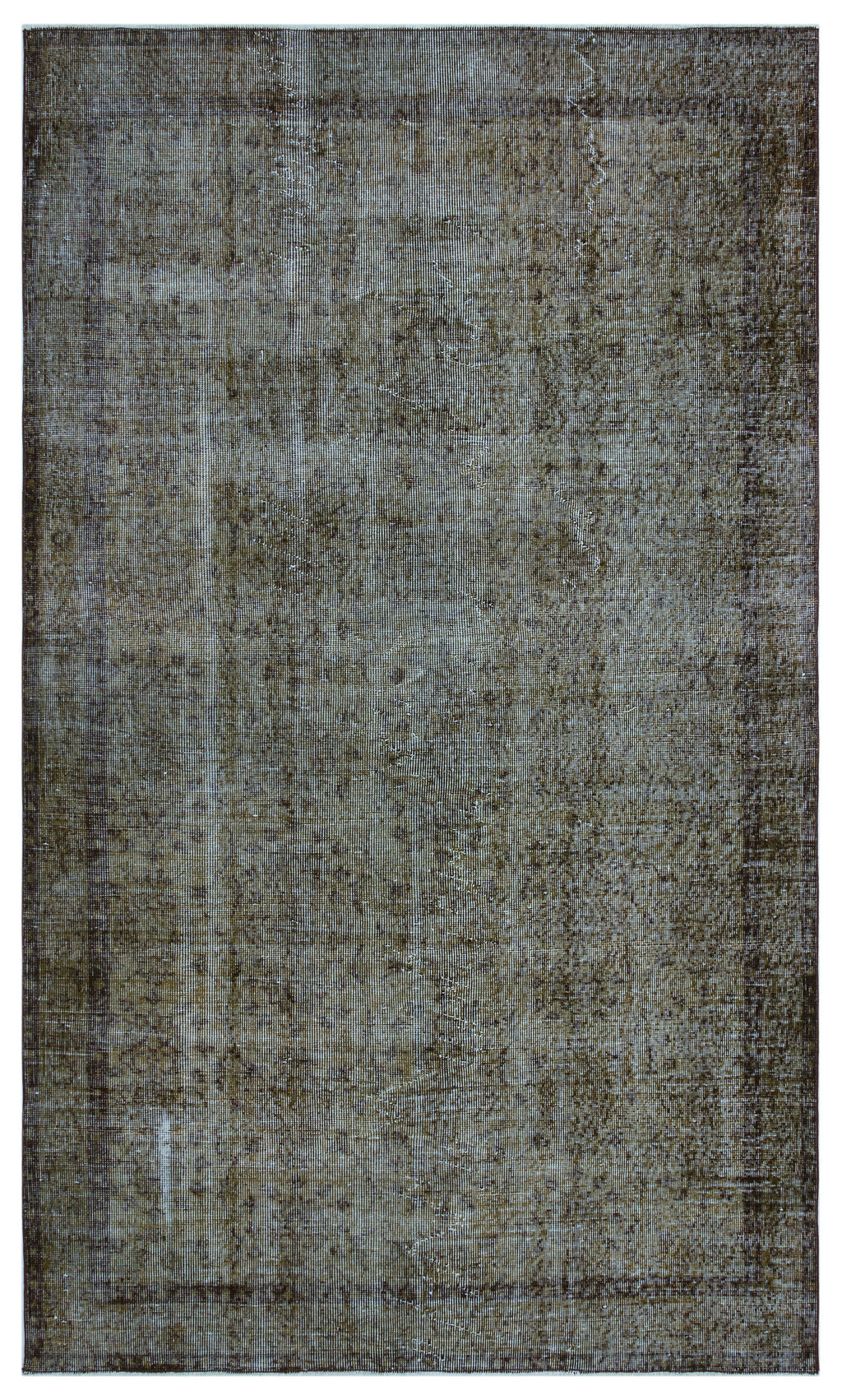 Brown Over Dyed Vintage Rug 5'1'' x 8'9'' ft 156 x 266 cm