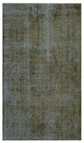 Brown Over Dyed Vintage Rug 5'2'' x 8'12'' ft 158 x 274 cm