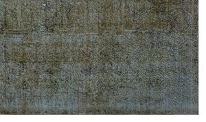 Brown Over Dyed Vintage Rug 5'2'' x 8'12'' ft 158 x 274 cm