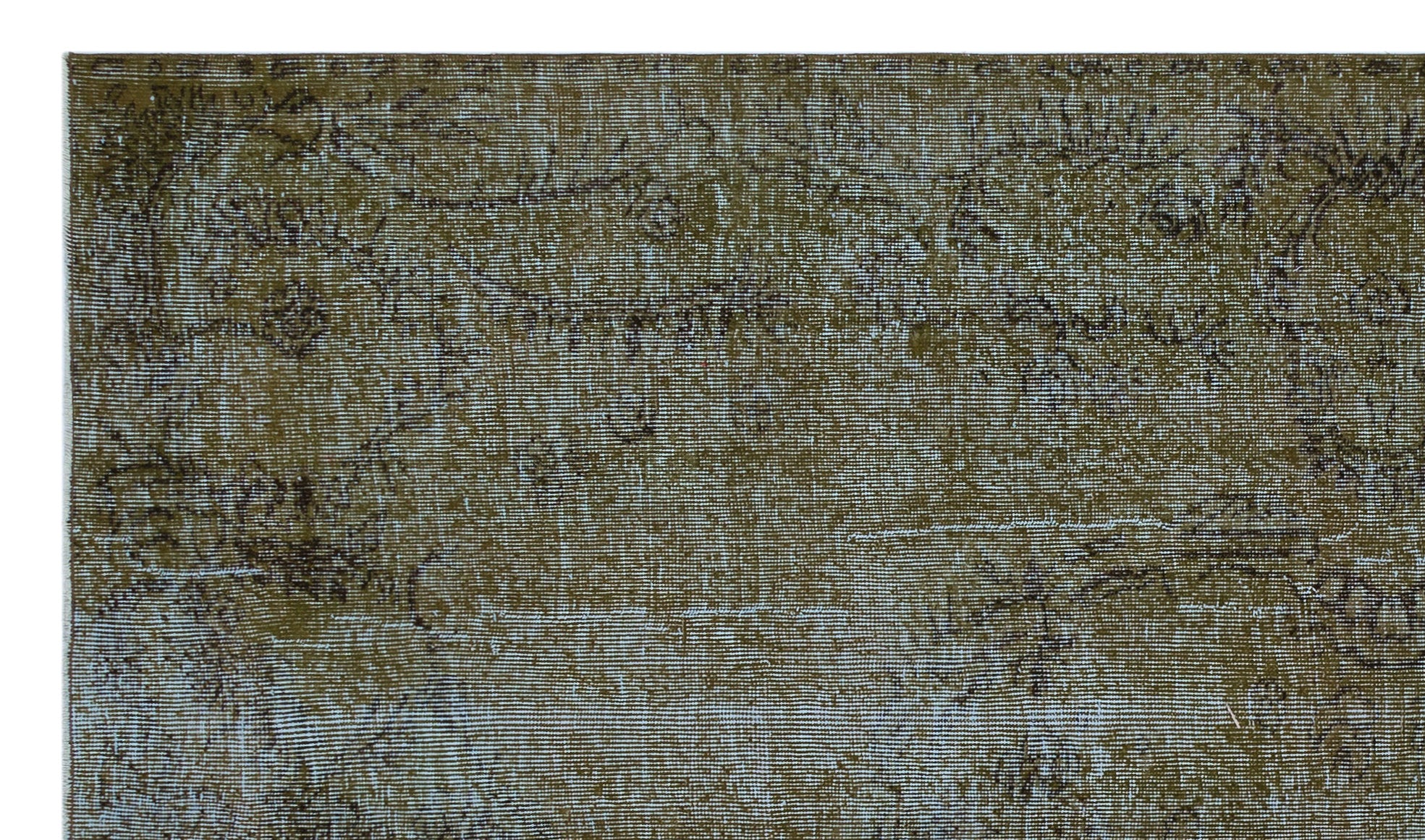 Brown Over Dyed Vintage Rug 5'2'' x 8'12'' ft 158 x 274 cm