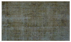 Brown Over Dyed Vintage Rug 5'2'' x 8'12'' ft 158 x 274 cm