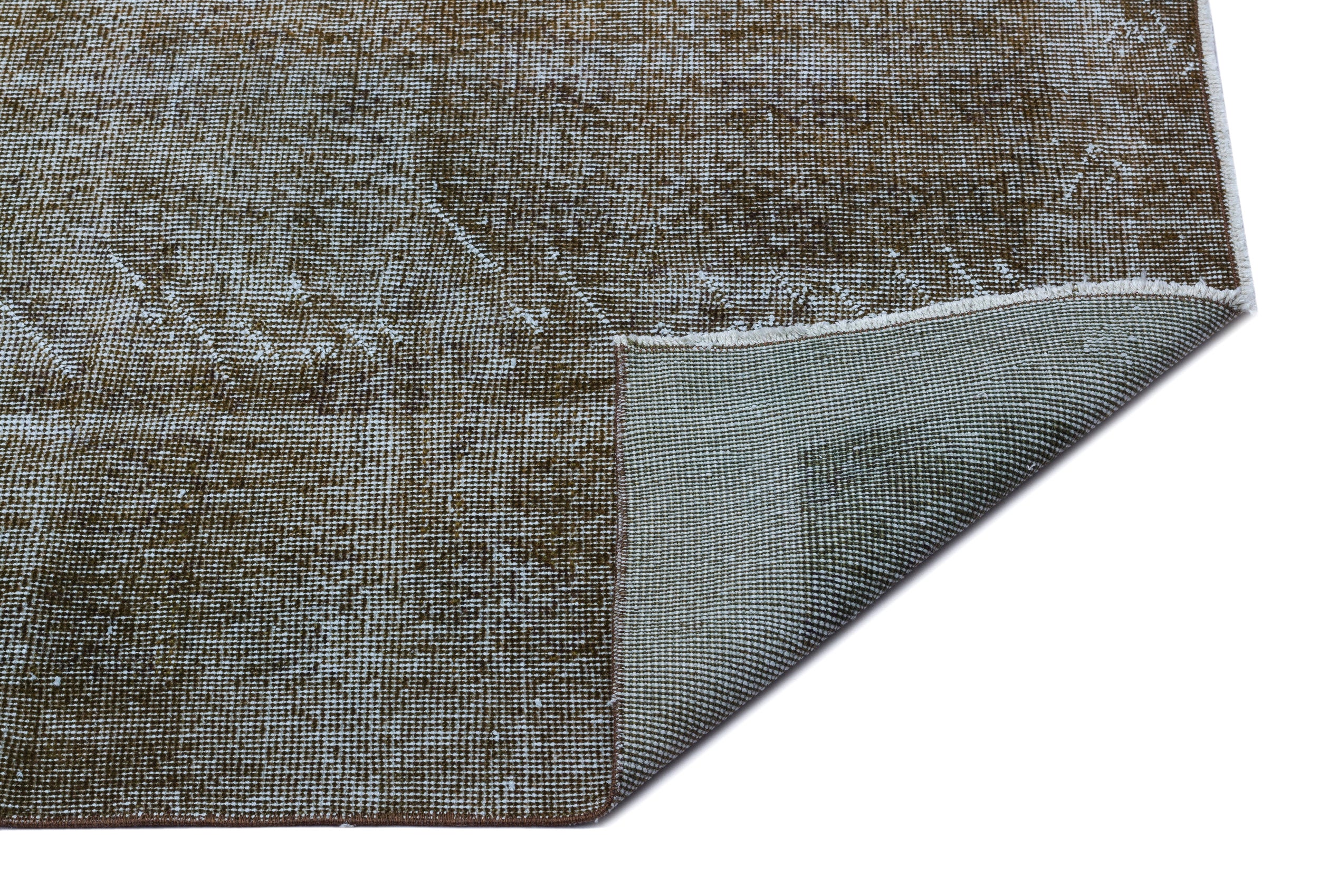 Gray Over Dyed Vintage Rug 5'7'' x 9'0'' ft 169 x 275 cm