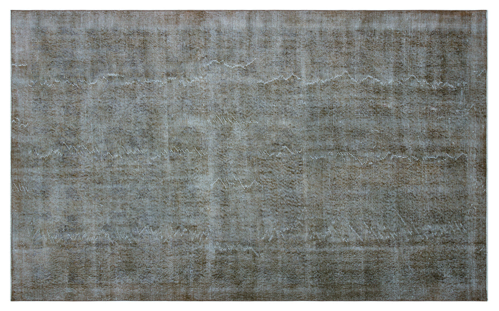 Gray Over Dyed Vintage Rug 5'7'' x 9'0'' ft 169 x 275 cm