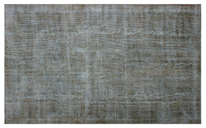 Gray Over Dyed Vintage Rug 5'7'' x 9'0'' ft 169 x 275 cm