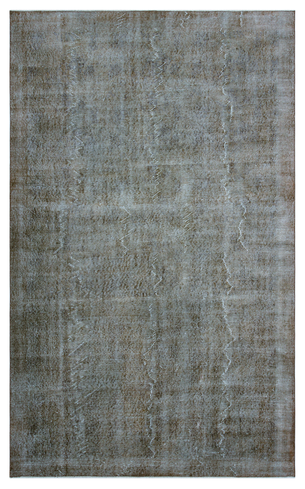 Gray Over Dyed Vintage Rug 5'7'' x 9'0'' ft 169 x 275 cm