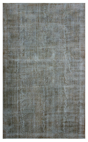 Gray Over Dyed Vintage Rug 5'7'' x 9'0'' ft 169 x 275 cm