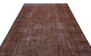 Brown Over Dyed Vintage Rug 6'11'' x 10'4'' ft 211 x 315 cm