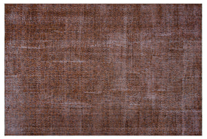 Brown Over Dyed Vintage Rug 6'11'' x 10'4'' ft 211 x 315 cm
