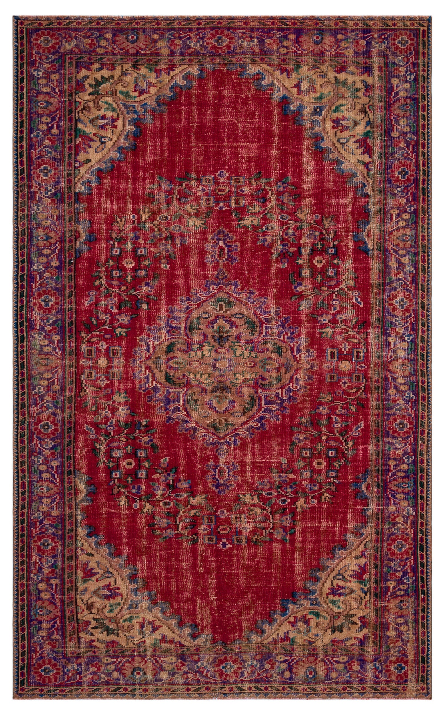 Naturel Over Dyed Vintage Rug 6'0'' x 9'8'' ft 184 x 294 cm
