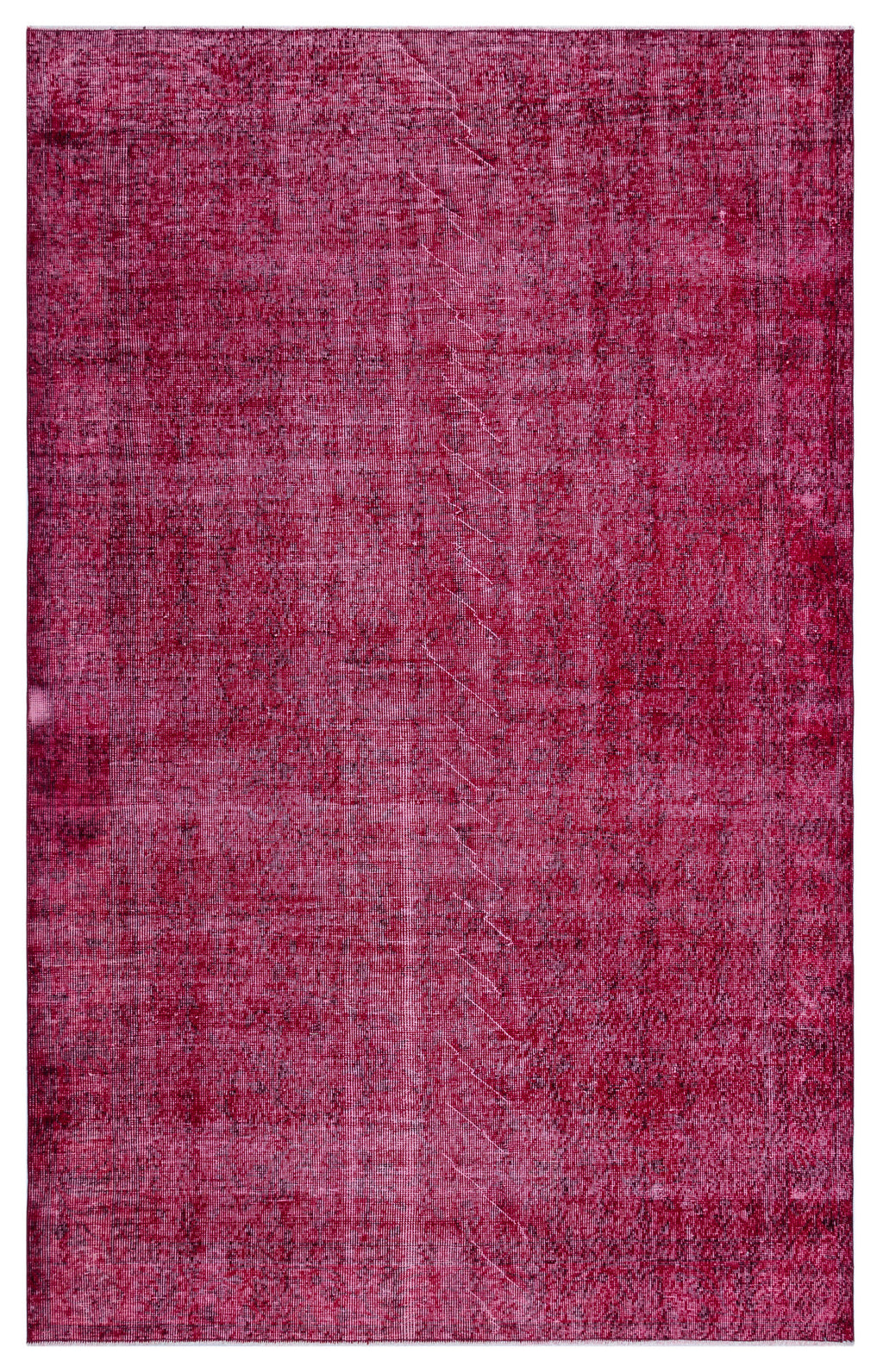 Red Over Dyed Vintage Rug 5'5'' x 8'8'' ft 164 x 265 cm