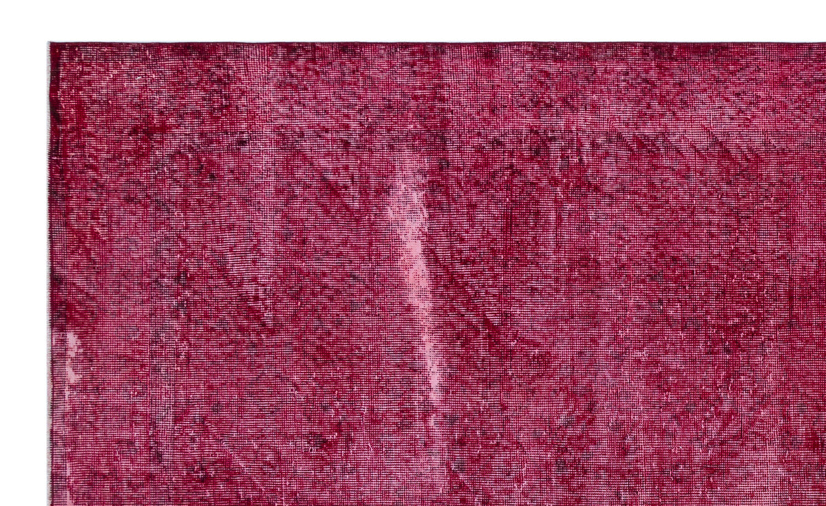 Red Over Dyed Vintage Rug 5&#39;9&#39;&#39; x 9&#39;5&#39;&#39; ft 174 x 287 cm