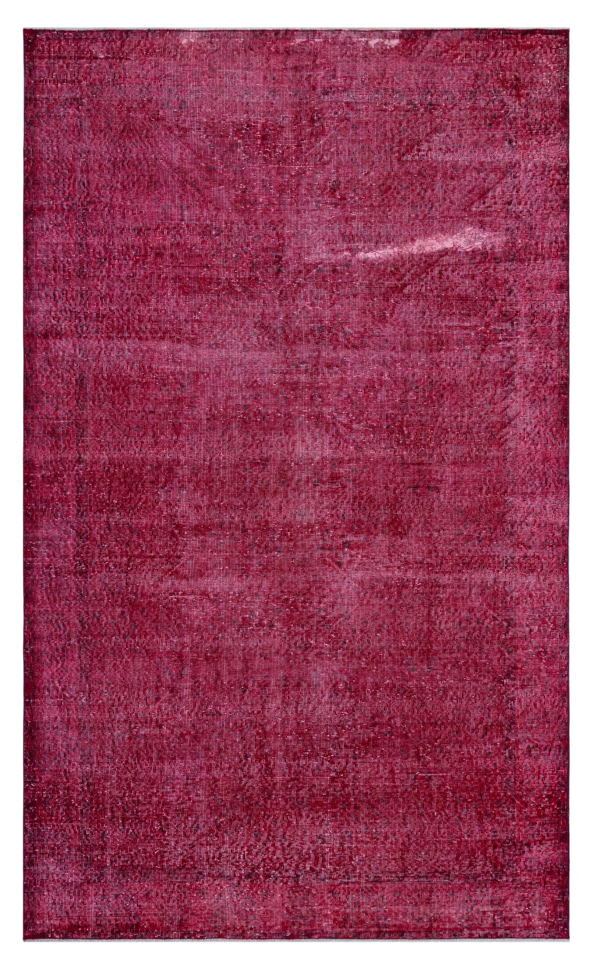 Red Over Dyed Vintage Rug 5&#39;9&#39;&#39; x 9&#39;5&#39;&#39; ft 174 x 287 cm