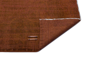 Brown Over Dyed Vintage Rug 5'10'' x 9'11'' ft 179 x 303 cm