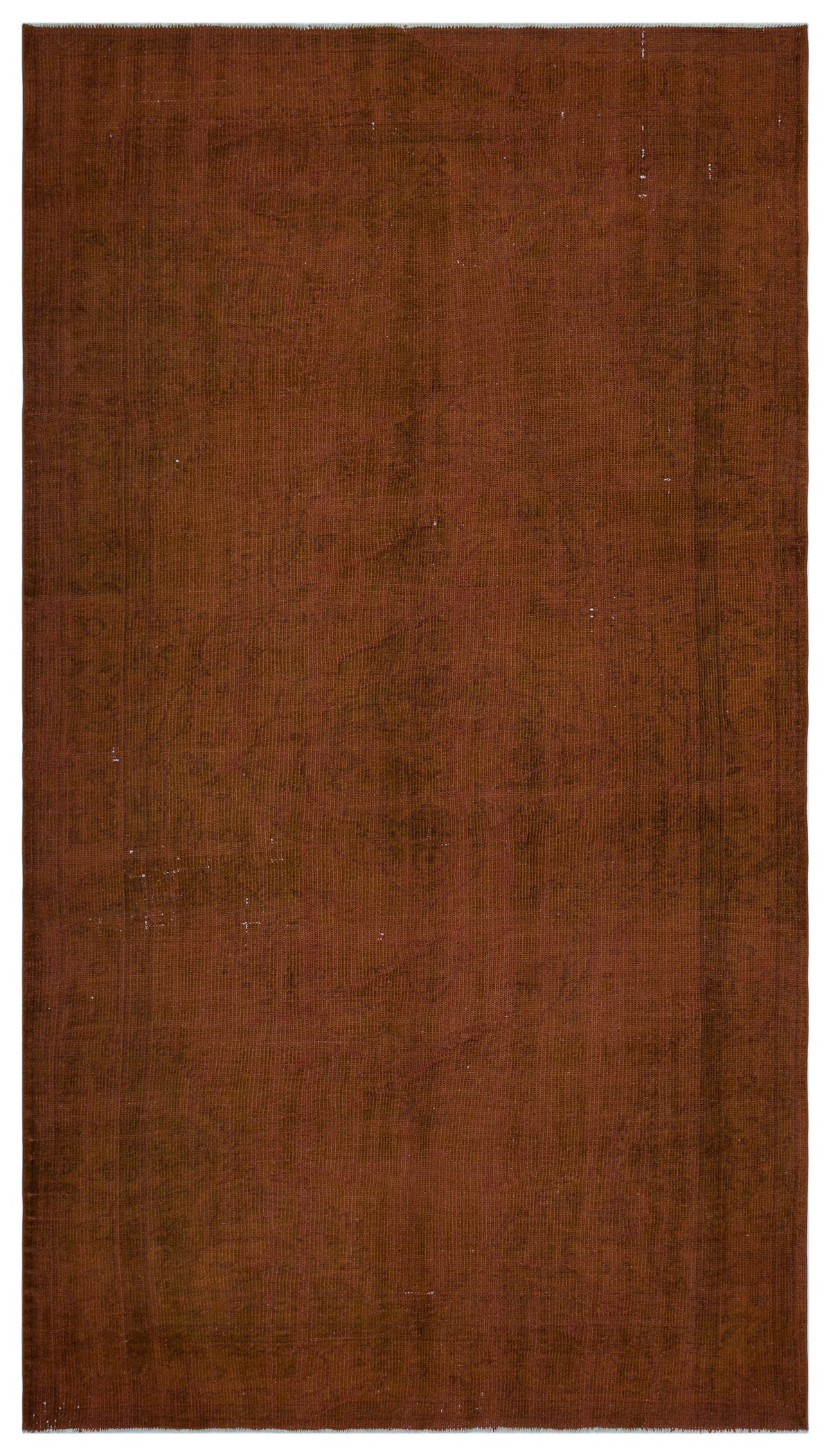 Brown Over Dyed Vintage Rug 5&#39;10&#39;&#39; x 9&#39;11&#39;&#39; ft 179 x 303 cm