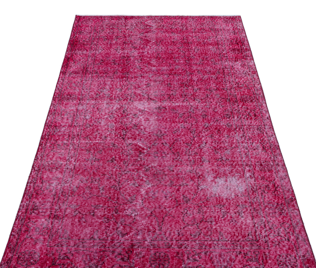 Fuchsia Over Dyed Vintage Rug 3&#39;8&#39;&#39; x 6&#39;9&#39;&#39; ft 112 x 205 cm