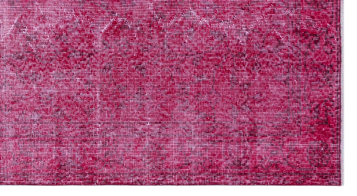 Fuchsia Over Dyed Vintage Rug 3&#39;8&#39;&#39; x 6&#39;9&#39;&#39; ft 112 x 205 cm
