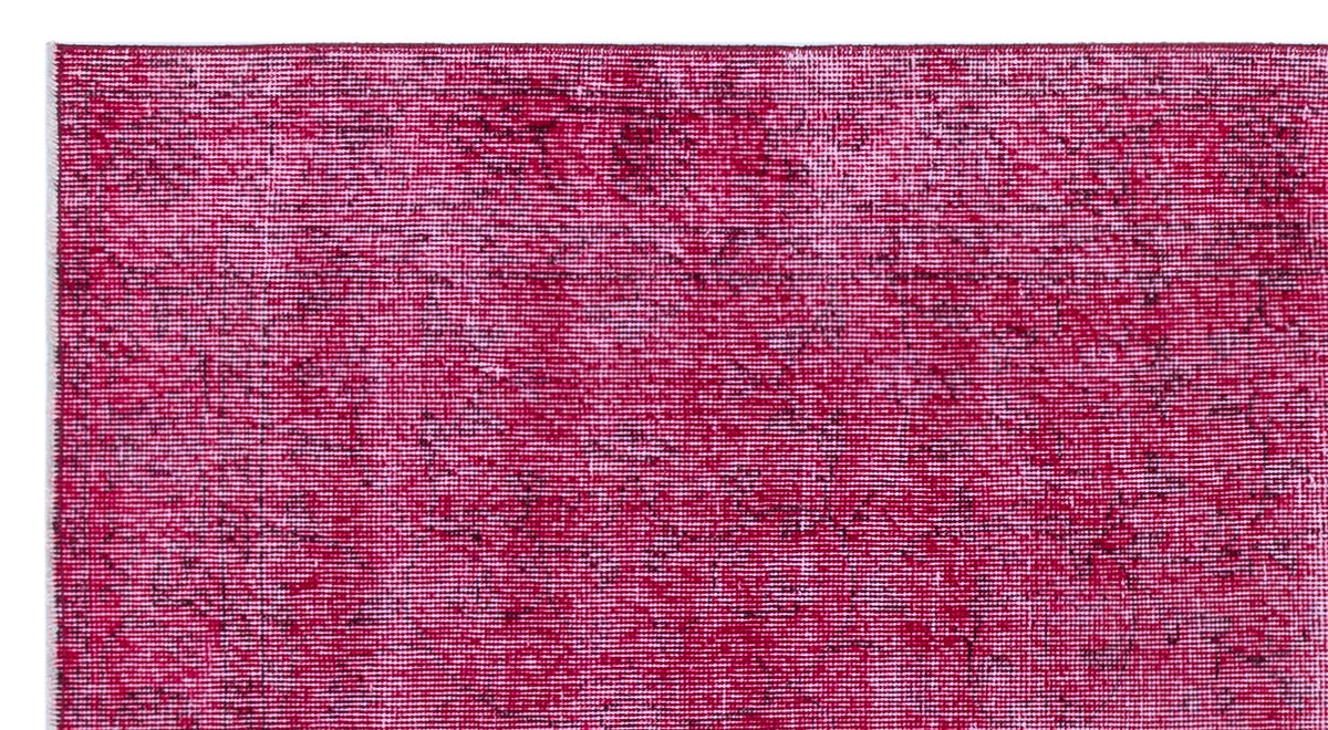 Fuchsia Over Dyed Vintage Rug 3&#39;8&#39;&#39; x 6&#39;9&#39;&#39; ft 112 x 205 cm