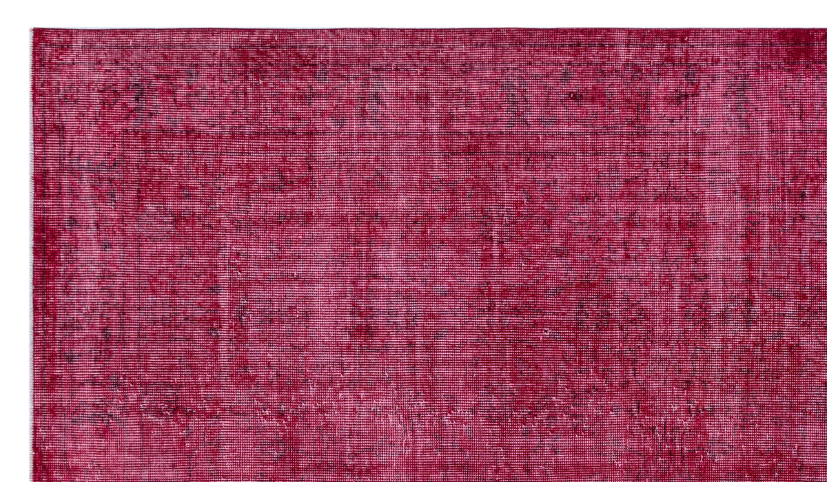 Red Over Dyed Vintage Rug 5&#39;6&#39;&#39; x 9&#39;5&#39;&#39; ft 168 x 288 cm
