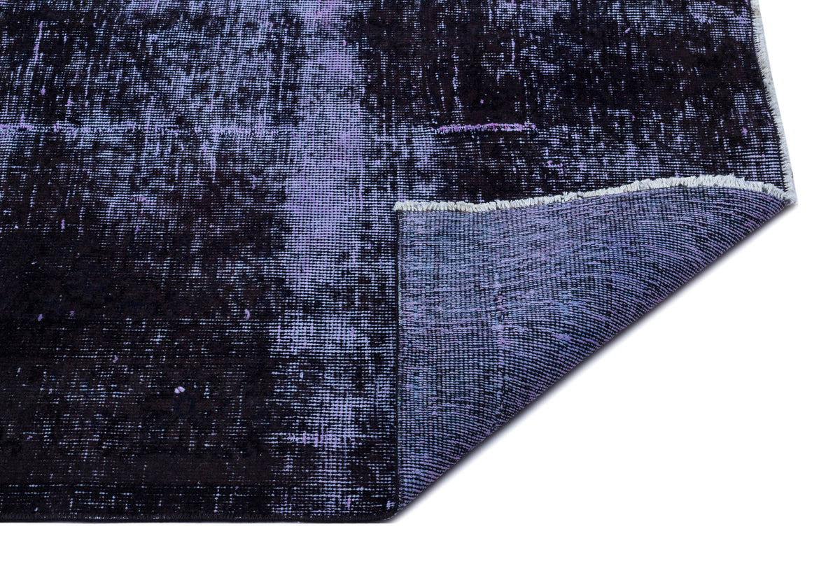 Blue Over Dyed Vintage Rug 4&#39;6&#39;&#39; x 8&#39;1&#39;&#39; ft 137 x 246 cm
