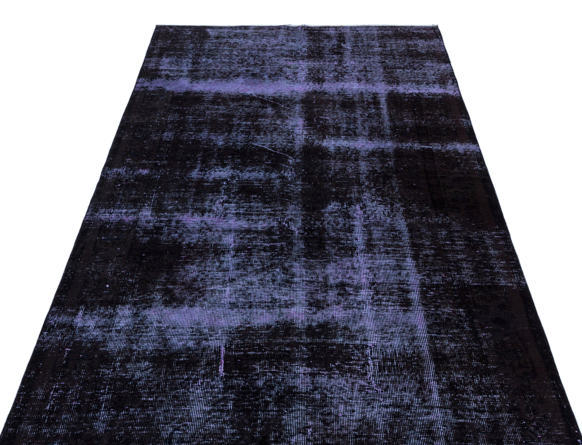 Blue Over Dyed Vintage Rug 4&#39;6&#39;&#39; x 8&#39;1&#39;&#39; ft 137 x 246 cm