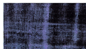 Blue Over Dyed Vintage Rug 4'6'' x 8'1'' ft 137 x 246 cm