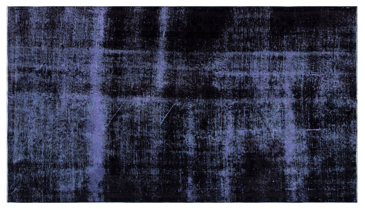 Blue Over Dyed Vintage Rug 4&#39;6&#39;&#39; x 8&#39;1&#39;&#39; ft 137 x 246 cm