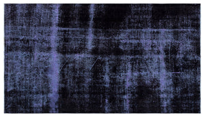 Blue Over Dyed Vintage Rug 4'6'' x 8'1'' ft 137 x 246 cm