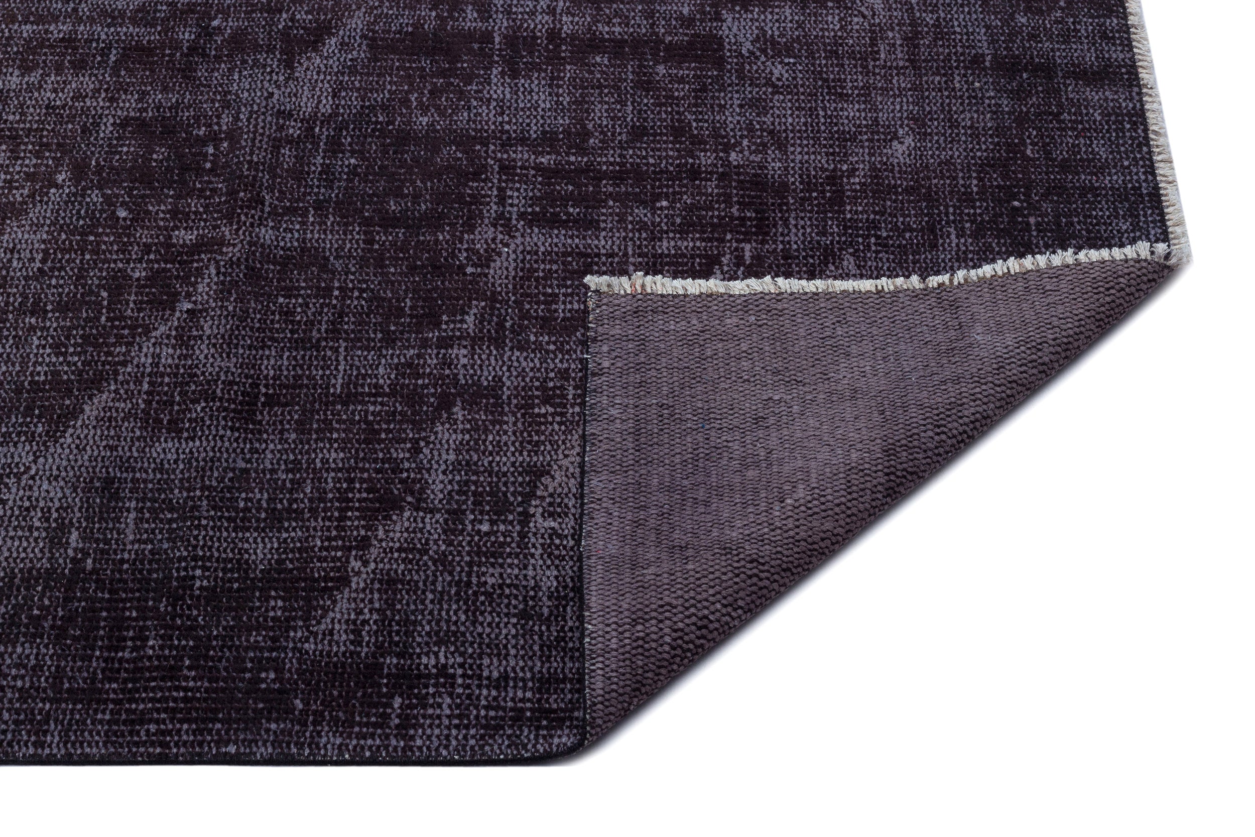 Black Over Dyed Vintage Rug 5'8'' x 8'12'' ft 173 x 274 cm