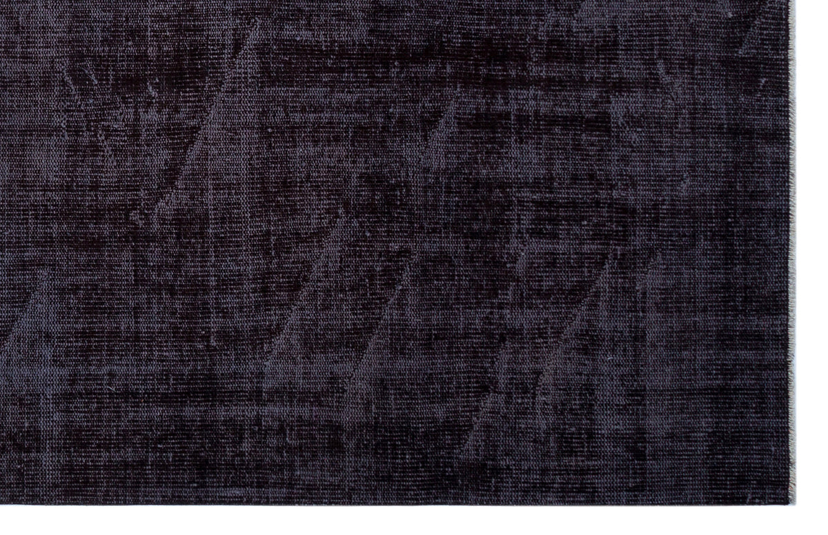 Black Over Dyed Vintage Rug 5&#39;8&#39;&#39; x 8&#39;12&#39;&#39; ft 173 x 274 cm