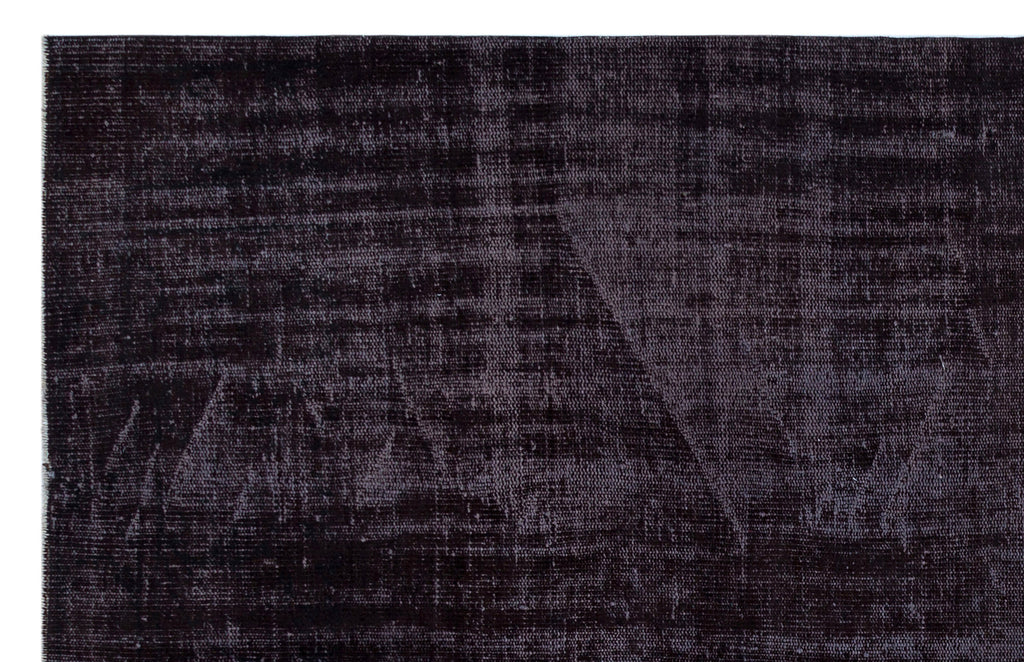 Black Over Dyed Vintage Rug 5'8'' x 8'12'' ft 173 x 274 cm