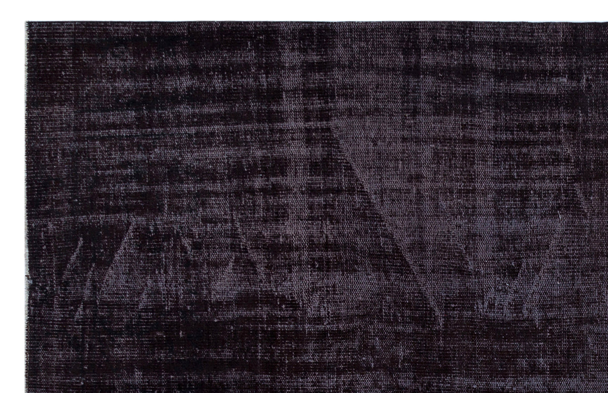 Black Over Dyed Vintage Rug 5&#39;8&#39;&#39; x 8&#39;12&#39;&#39; ft 173 x 274 cm