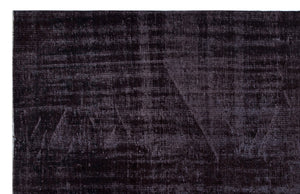 Black Over Dyed Vintage Rug 5'8'' x 8'12'' ft 173 x 274 cm