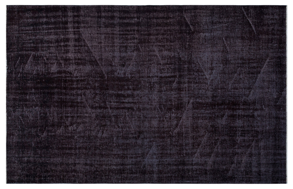 Black Over Dyed Vintage Rug 5'8'' x 8'12'' ft 173 x 274 cm
