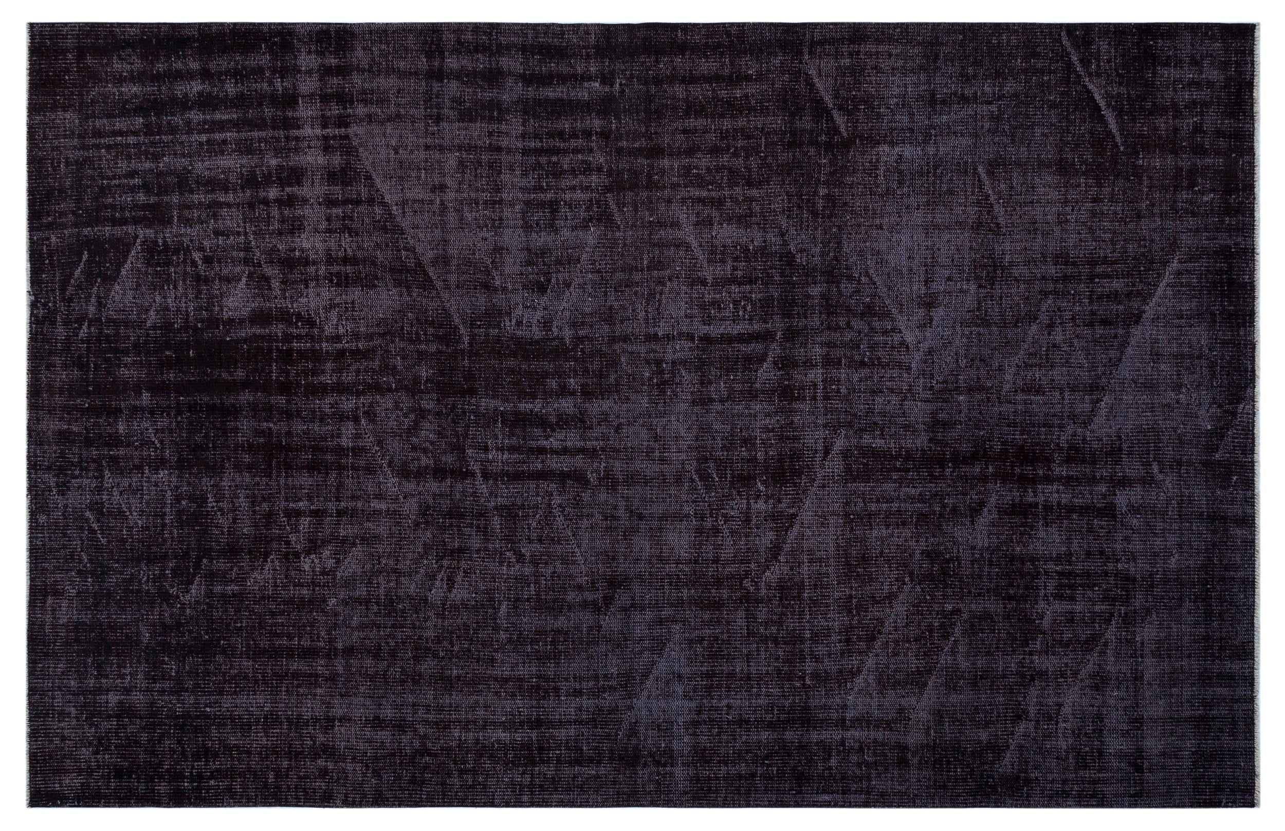 Black Over Dyed Vintage Rug 5'8'' x 8'12'' ft 173 x 274 cm