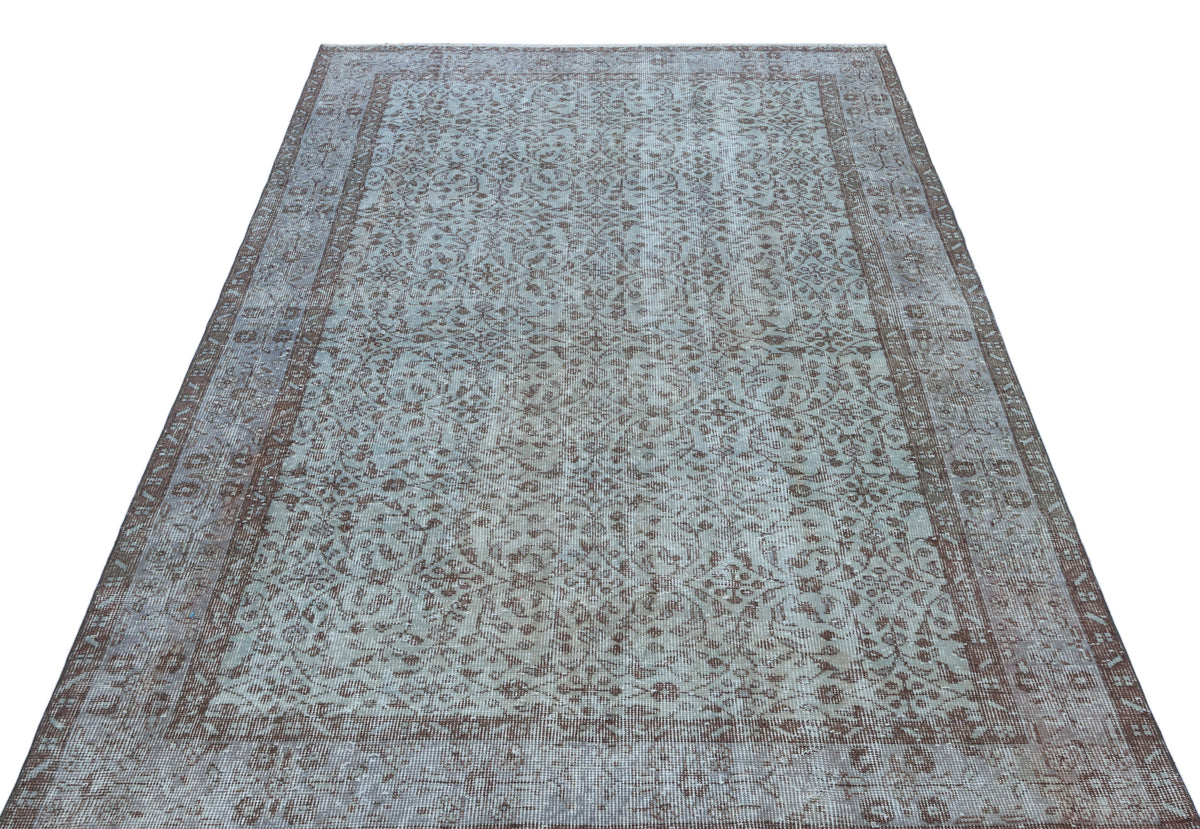 Blue Over Dyed Vintage Rug 5&#39;0&#39;&#39; x 8&#39;3&#39;&#39; ft 153 x 251 cm