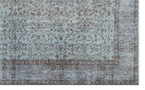 Blue Over Dyed Vintage Rug 5'0'' x 8'3'' ft 153 x 251 cm