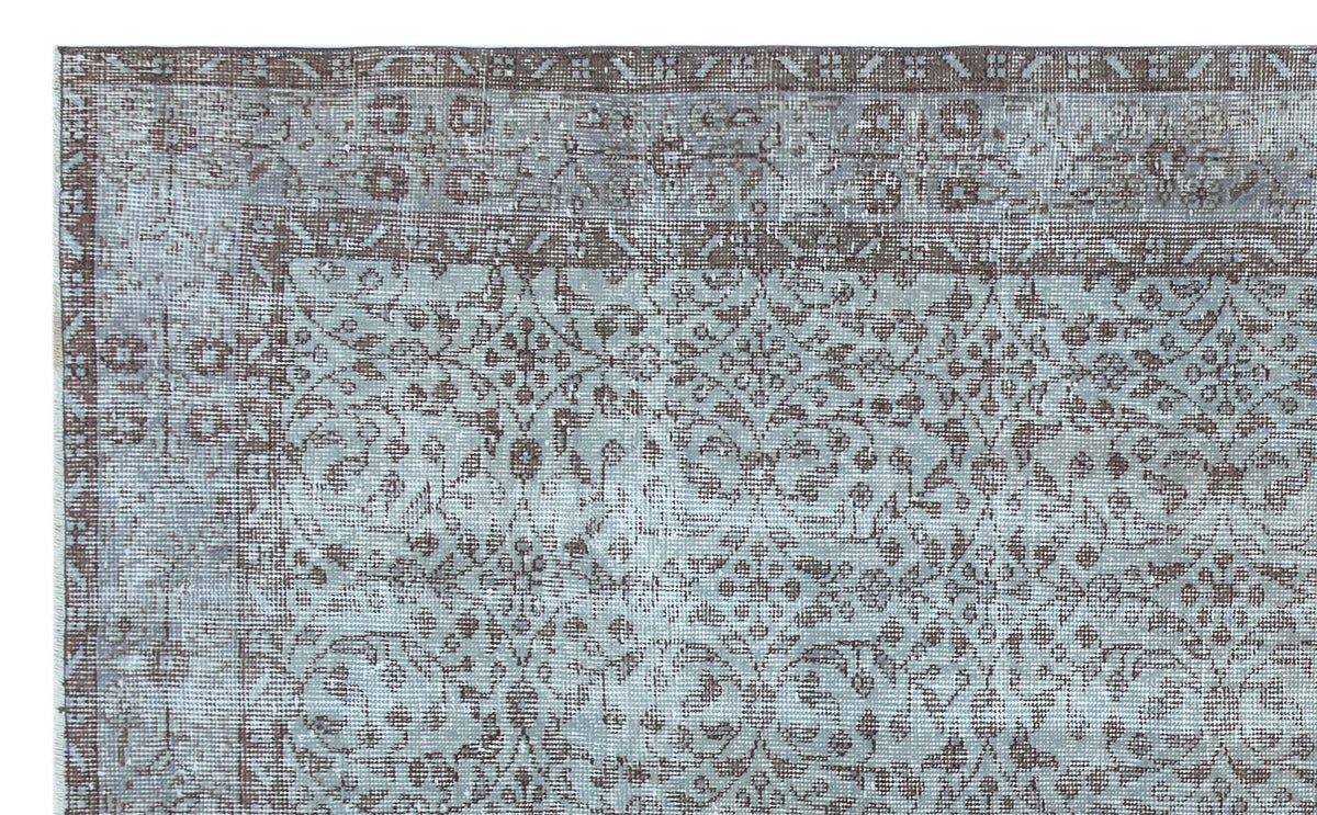 Blue Over Dyed Vintage Rug 5&#39;0&#39;&#39; x 8&#39;3&#39;&#39; ft 153 x 251 cm