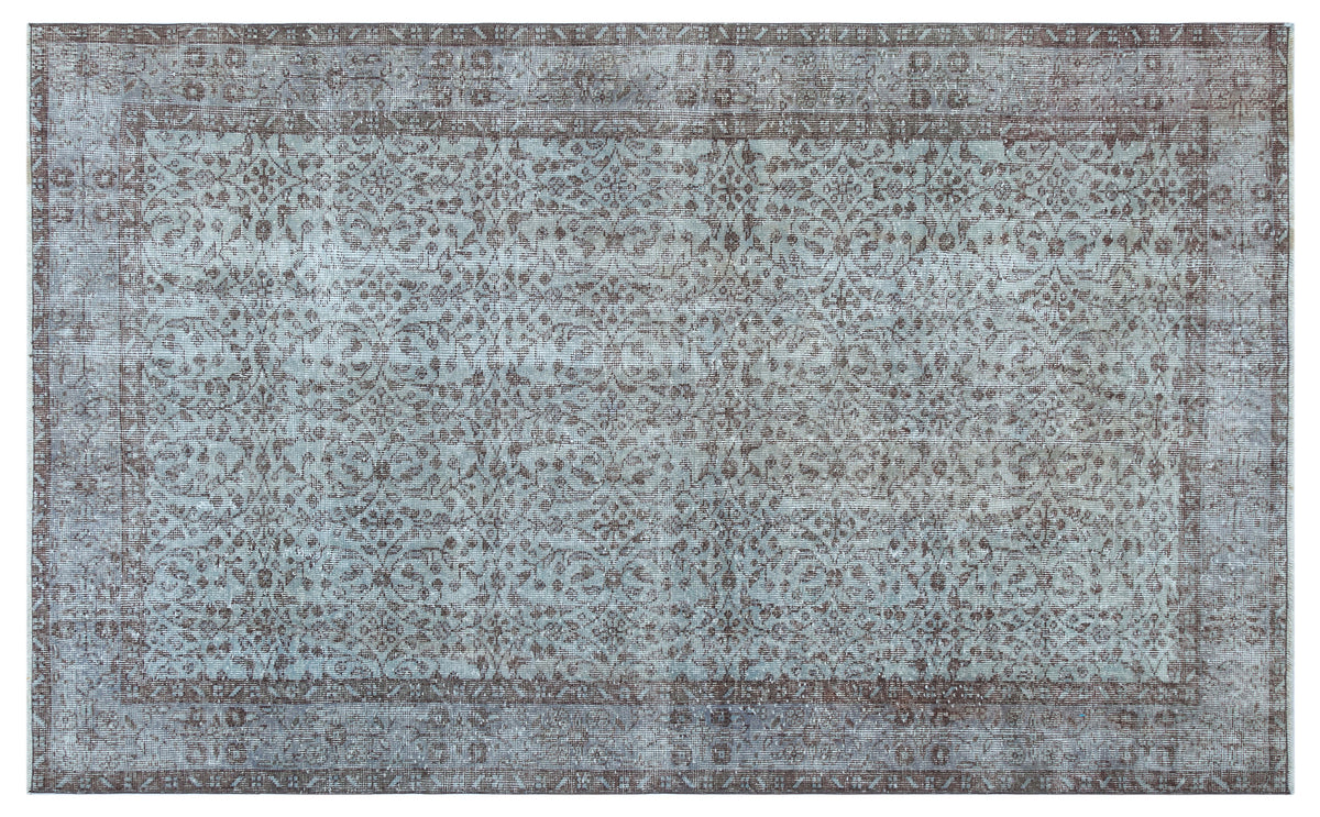 Blue Over Dyed Vintage Rug 5&#39;0&#39;&#39; x 8&#39;3&#39;&#39; ft 153 x 251 cm