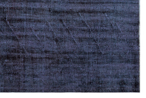Black Over Dyed Vintage Rug 6'2'' x 8'11'' ft 188 x 273 cm