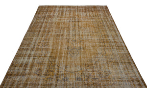Brown Over Dyed Vintage Rug 6'2'' x 9'0'' ft 187 x 275 cm