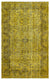 Yellow Over Dyed Vintage Rug 5'1'' x 8'4'' ft 156 x 255 cm