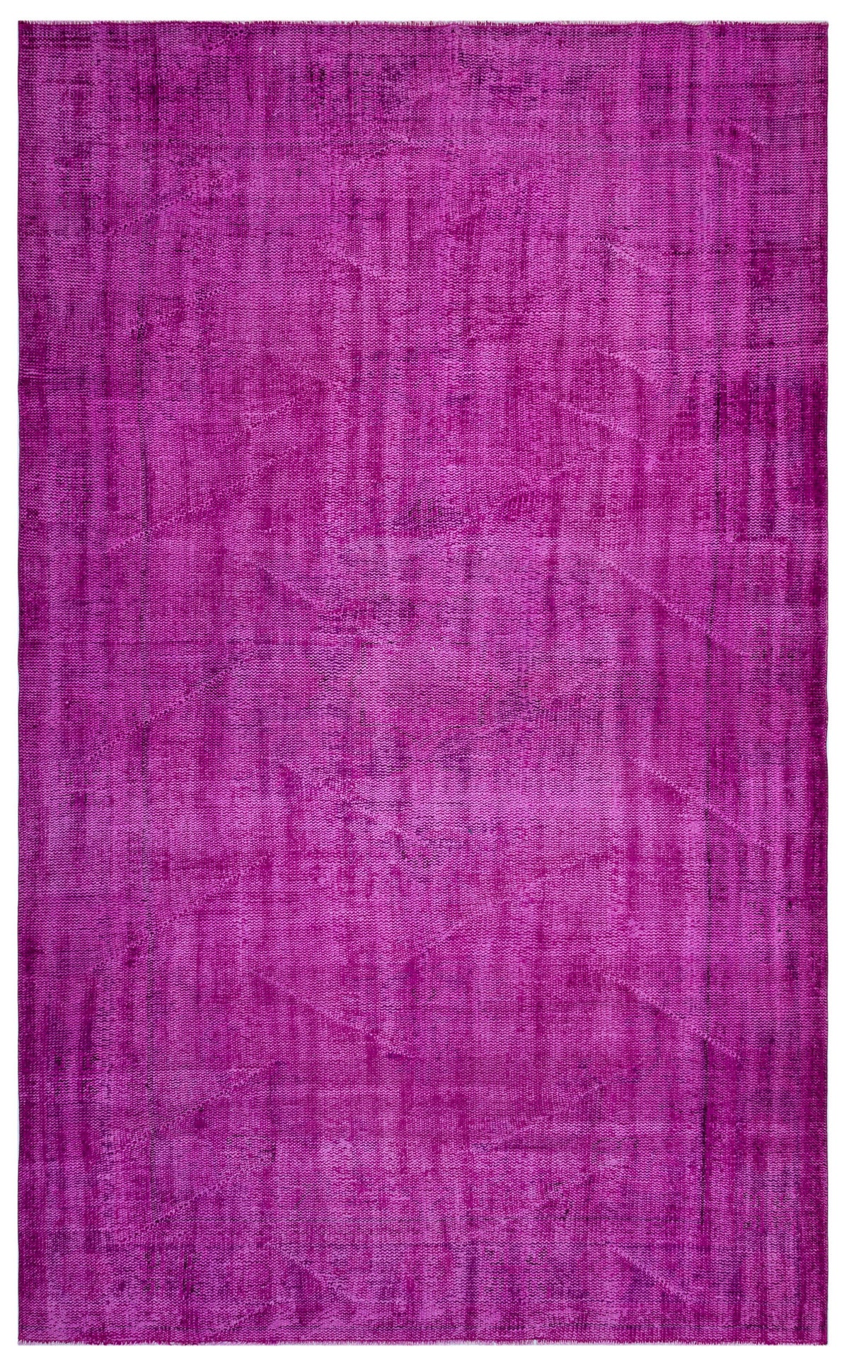 Fuchsia Over Dyed Vintage Rug 6&#39;2&#39;&#39; x 9&#39;11&#39;&#39; ft 189 x 303 cm