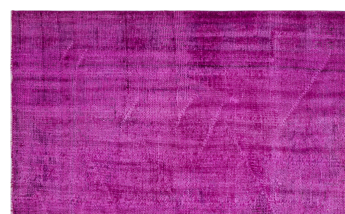 Fuchsia Over Dyed Vintage Rug 6&#39;2&#39;&#39; x 9&#39;11&#39;&#39; ft 189 x 303 cm