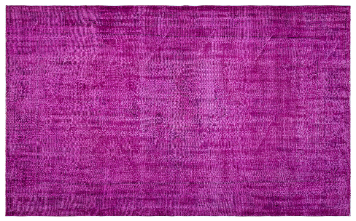 Fuchsia Over Dyed Vintage Rug 6&#39;2&#39;&#39; x 9&#39;11&#39;&#39; ft 189 x 303 cm